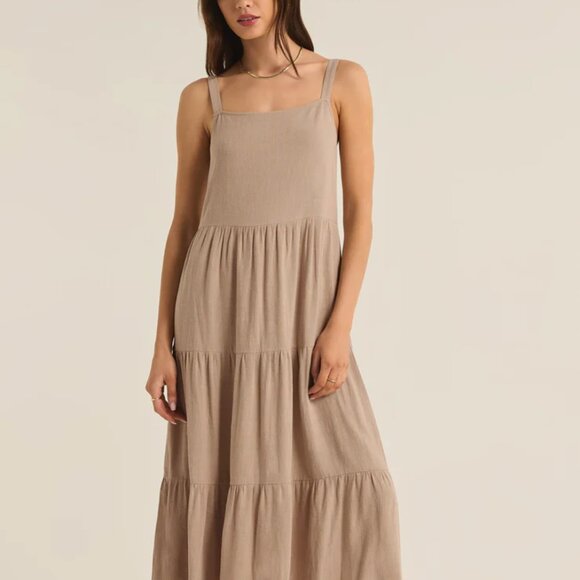 Z Supply Anna Linen Midi Dress (XS) - Picture 1 of 4